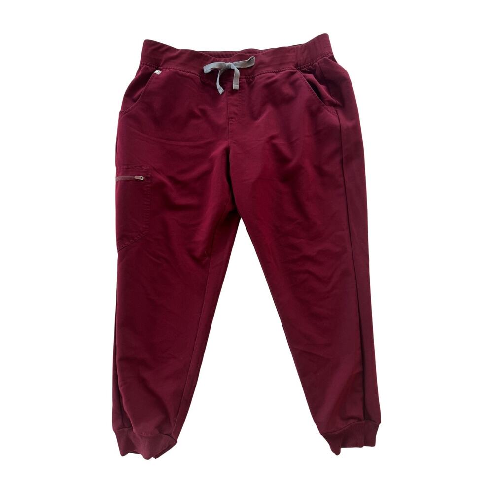 FIGS Zamora Jogger Scrub Pants Women's XL Burgundy Red 3590 Standard Rise Core - Picture 2 of 10